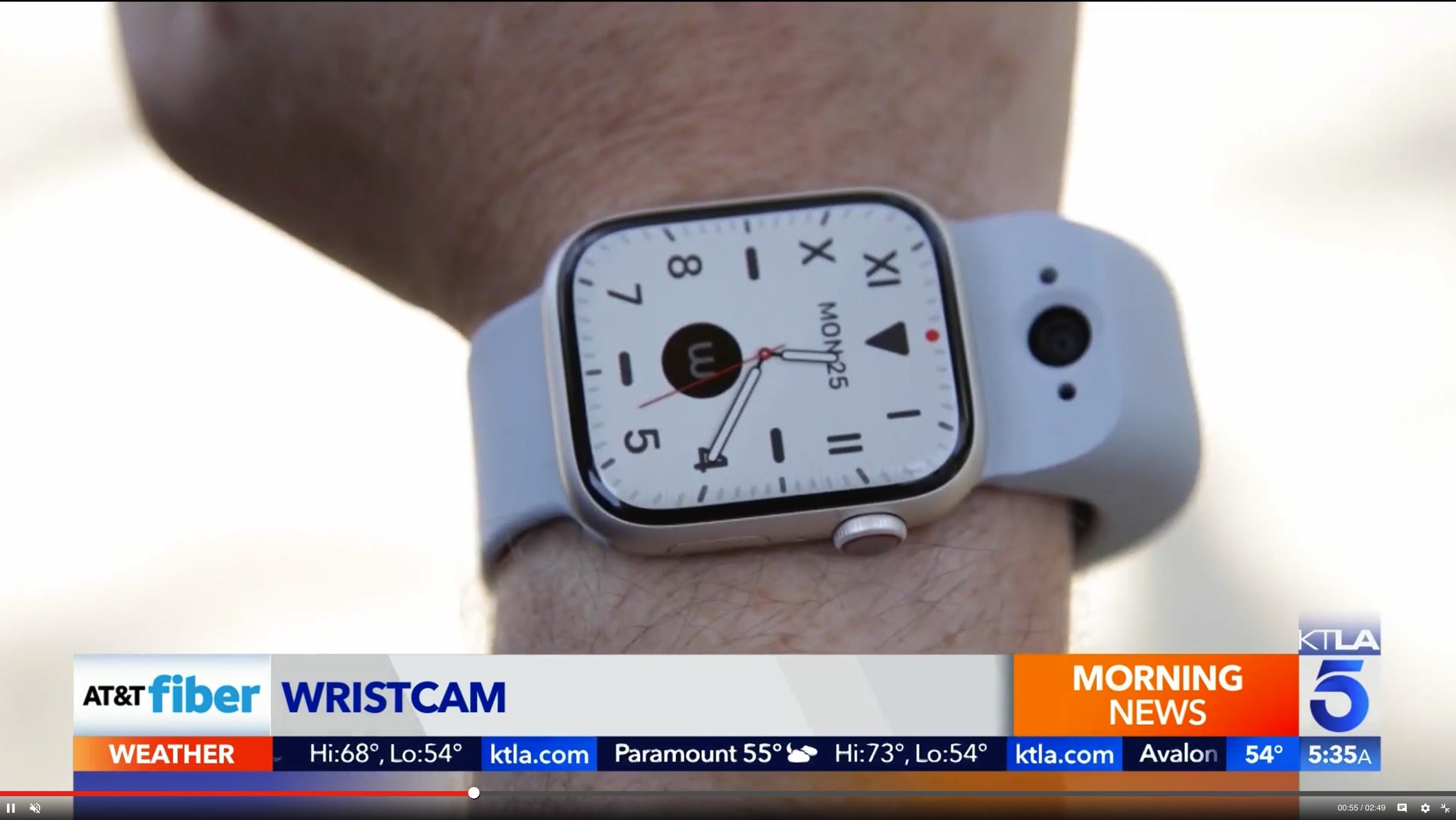 KTLA: Wristcam enables live video chat from the Apple Watch